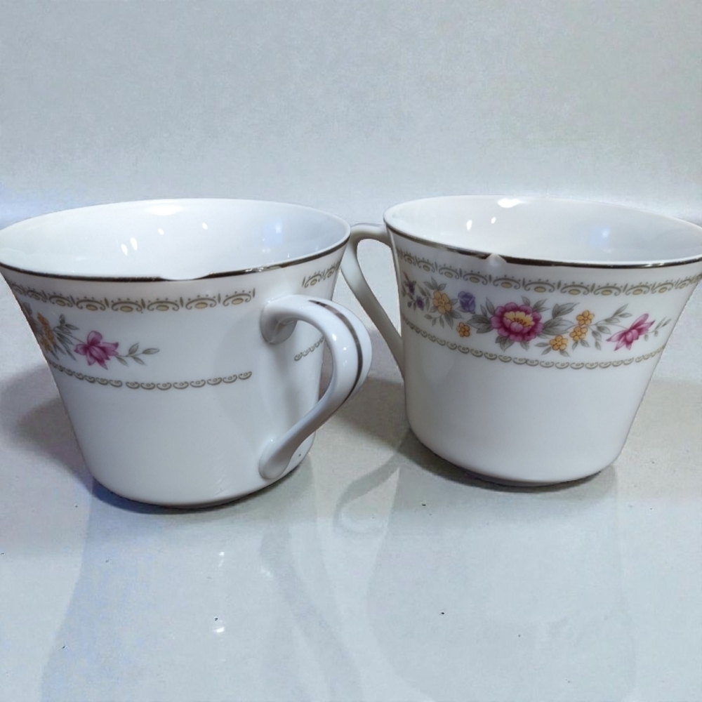 Royal Sealy Fine China "Fantasy" Coffee Pot/Sugar/ Creamer/ Cups Set - Picture 8 of 8